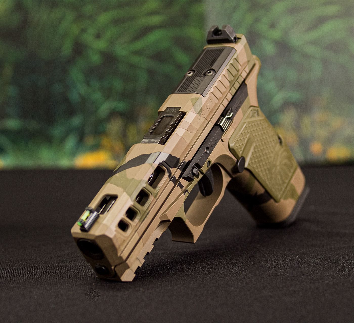 Tan firearm product photograph